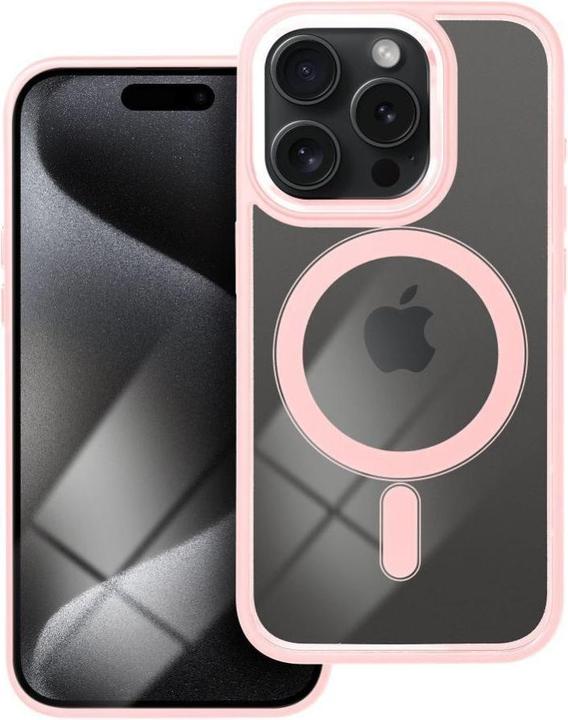 Actual product image OEM Back panel cover COLOR EDGE MAG COVER case compatible with MagSafe for IPHONE 15 Pro pink (Apple iPhone 15 Pro)