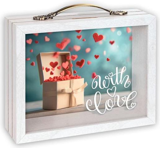 Actual product image ZEP Andy with Love 6,5x21 Holz/Glas Spardose RM1844