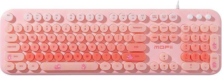 Produktbild Mofii wired keyboard with backlight Love Me (Pink) (Eng. Int., Kabelgebunden)