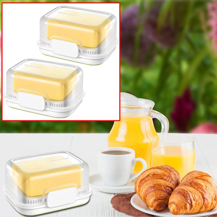 Image du produit Tescoma Lot de 2 beurriers avec refroidissement par eau, couvercle transparent