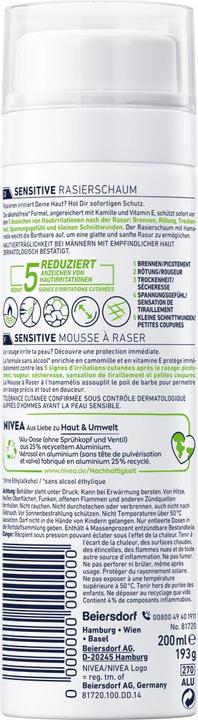 Produktbild NIVEA Sensitive Rasierschaum DUO (400 ml, Rasierschaum)