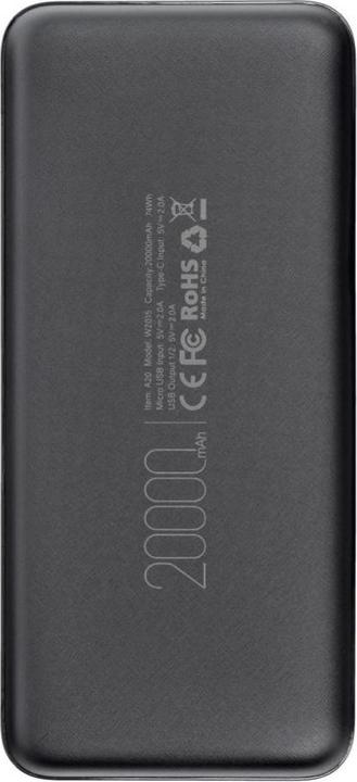 Actual product image 4Kom Power bank Veger VEGER powerbank 20000 mAh 2A A20 (W2015) black (20000 mAh)