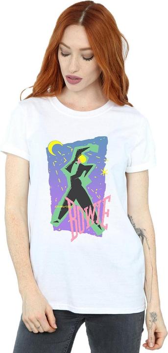 Immagine prodotto David Bowie Moonlight Dance Boyfriend Fit Maglietta Ampia Donna (L)