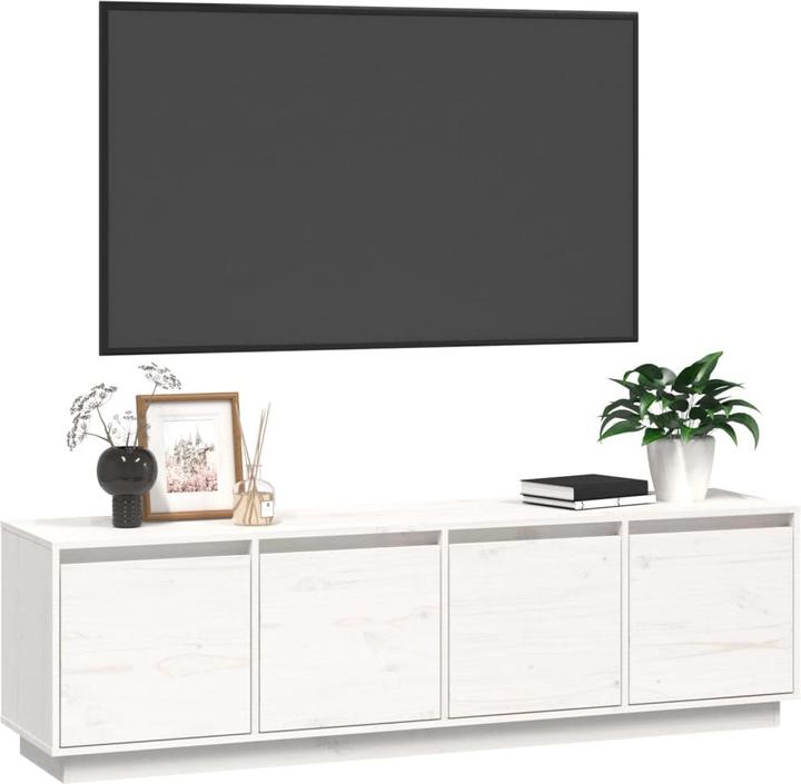 Produktbild VidaXL TV-Schrank Weiss 156x37x45 cm Massivholz Kiefer,Farbe
