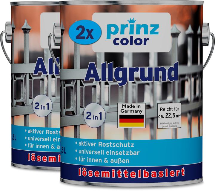 Plid Allgrund rust primer 5L white for approx. 450m² /Active rust protection primer (White, 5 l)