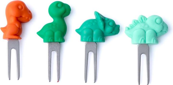 Lekkabox Stainless Steel Piecers Set of 4, Dino