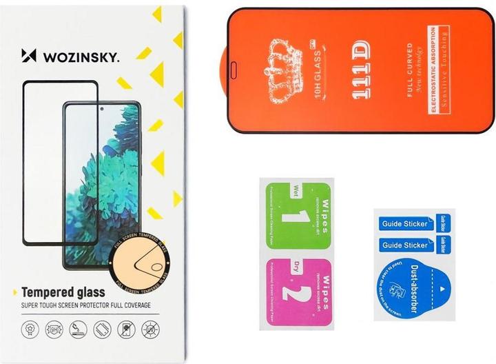 Actual product image Wozinsky Full Glue Tempered Glass Vivo X80 Lite / V25 Full Screen with Frame black (case friendly) (1 Piece, Vivo X80 Lite, Vivo V25)