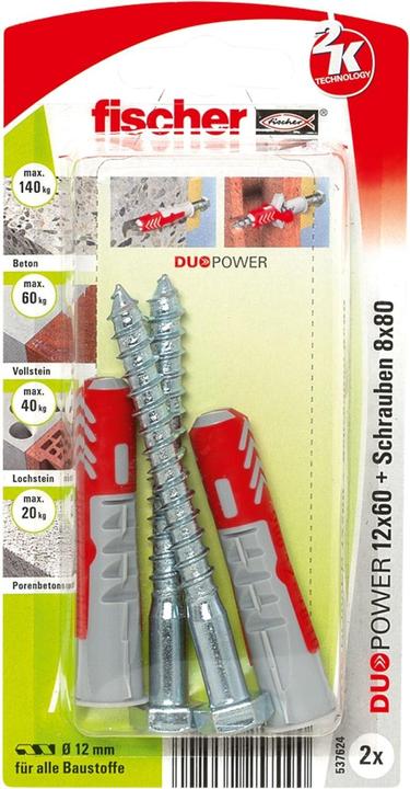 Fischer DuoPower 12x60 S K (2). (2 Stk.)