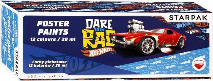 Produktbild Starpak Plakat malt 12kol / 20ml Hot Wheels Folie (Mehrfarbig, 20 ml)