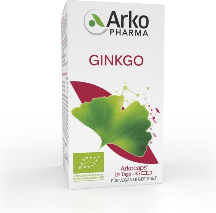 Actual product image Arkopharma Arkocaps Ginkgo Kapseln (45 Piece, Capsules, 40 g)
