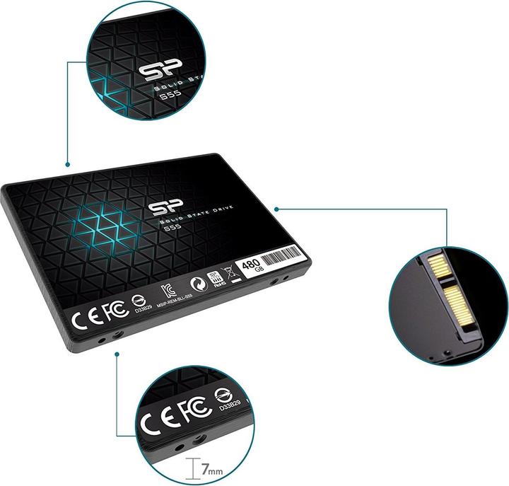 Image du produit Silicon Power Slim S55 (480 Go, 2.5")