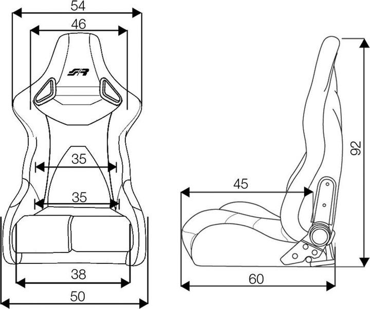 Produktbild Simoni Racing Tuning Sitz Jackie (linke Seite)