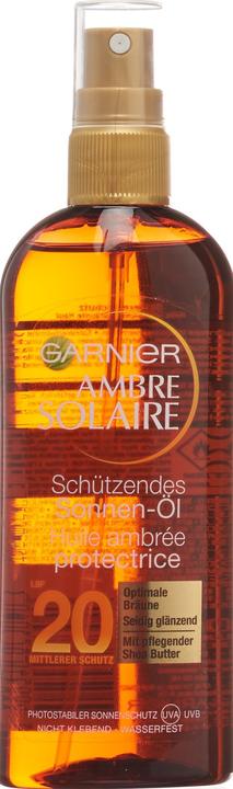 Actual product image Garnier Ambre Solaire (Suntan oil, SPF 20, 150 ml, 161 g)