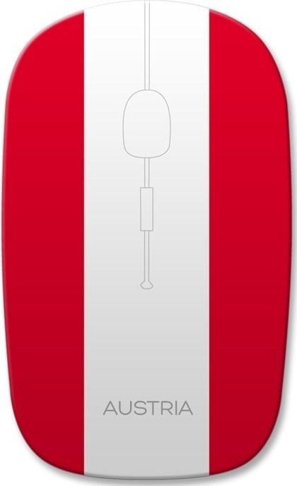 Actual product image Q-Connect Omega optical wireless Mouse - Football Edition Austria USB (OM0414FAS) (Wireless)