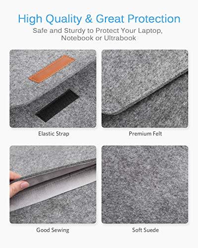 Produktbild Only-Bags.Store 13,3 Zoll Laptop-Tasche, Filz-Laptop-Schutzhülle mit zusätzlicher Filztasche und Mauspad