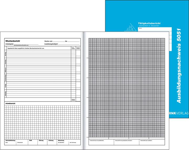 Actual product image Rnk Report booklet Training record weekly 6 months DIN A4 30 sheets (30 x)