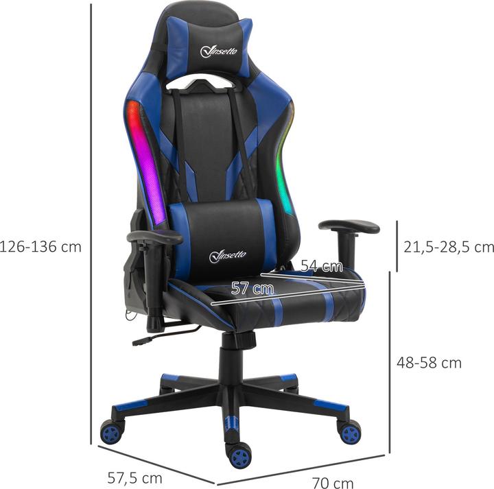 Produktbild Vinsetto Gaming Stuhl mit LED-Beleuchtung
