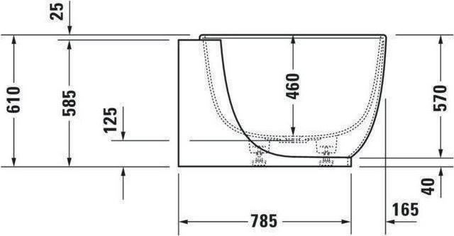 Actual product image Duravit Whirlpool bath LUV 1850x950mm corner re 2 RS white Air-System (2 pers.)