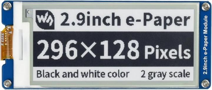 Produktbild WaveShare DEBO EPA 2.9 - Entwicklerboards - Display E-Ink, 2.9, schwarz / weiss (12956)