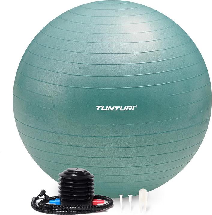 Tunturi Gym Ball - Fitnessball reissfest ABS 90 cm Petrolblau (90 cm)