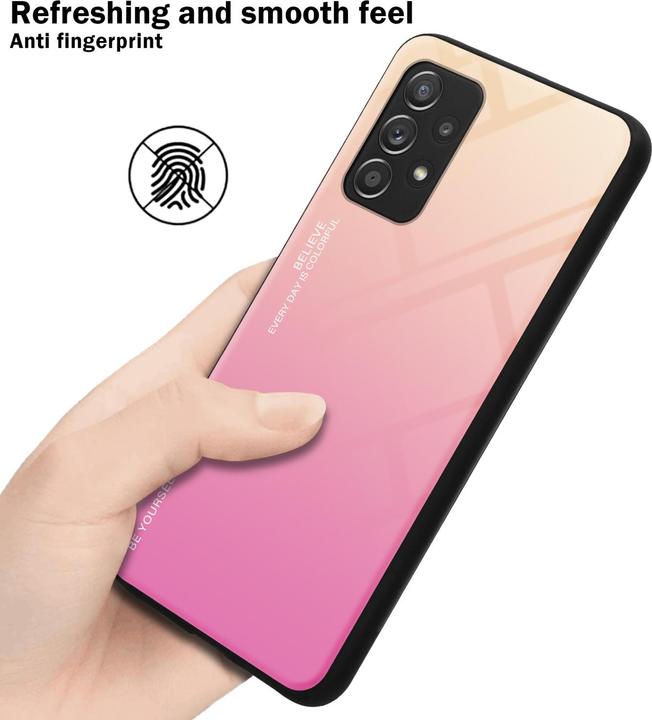 Productafbeelding Cadorabo TPU 2 Kleuren Glazen Hoesje (Samsung Galaxy A52, Samsung Galaxy A52 5G, Samsung Galaxy A52s 5G)