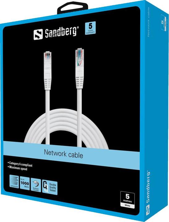 Actual product image Sandberg Ethernet Category 6 UTP (U/UTP, CAT6, 5 m)