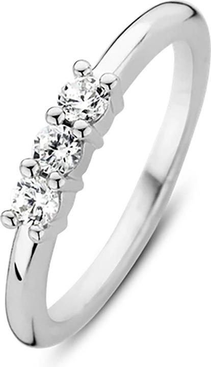 Ti Sento Milano Ring mit drei Zirkonia 12135ZI (56, 925 Silber)