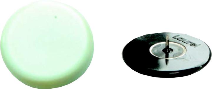 Productafbeelding Laurel ® Thumbtack 30mm ingekapseld metaal kunststof gecoat wit 4 stuks/verpakking. (4 Stuk, 30 mm)