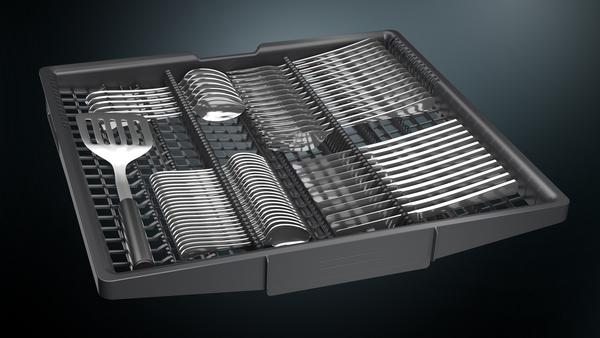Produktbild Siemens iQ500, Teilintegrierter Geschirrspüler, 60 cm, Gebürsteter Stahl, SN55ES12CE