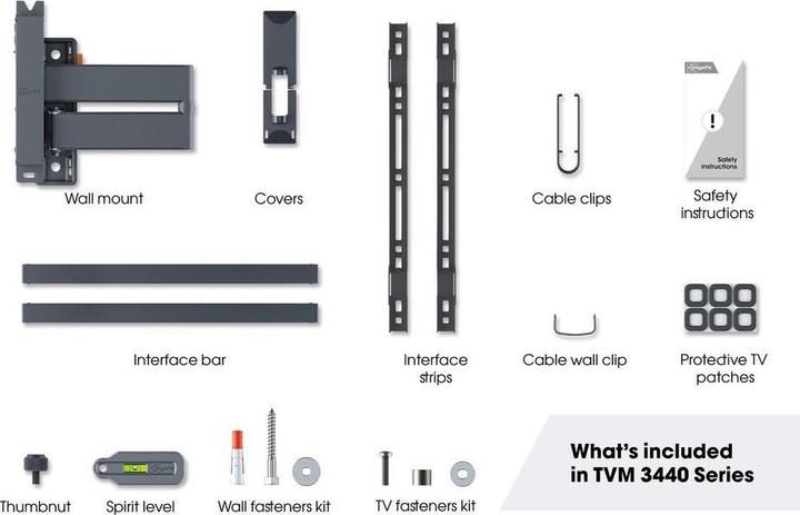 Actual product image Vogels TVM 3445 (Wall, 65", 25 kg)