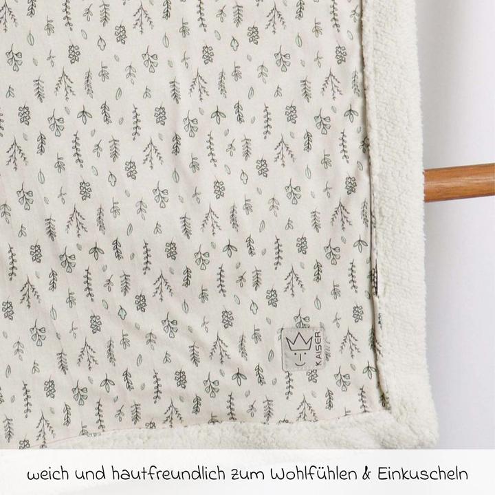 Actual product image Kaiser Kuscheldecken Babydecke Winter Jersey - Leave (75 x 100 cm)