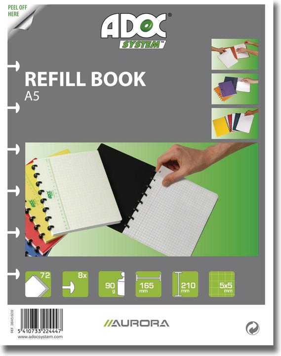 Actual product image Adoc Substitute paper (A5, Checked)
