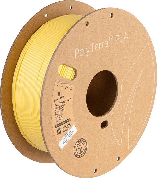 Polymaker PolyTerra PLA - Banana - 1.75mm (PLA, 1.75 mm, 1000 g, Yellow)