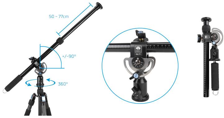 Actual product image Sirui Ha-77 (Swivel handle)