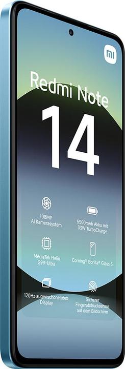 Actual product image Xiaomi Redmi Note 14 (128 GB, Midnight Black, 6.67", Dual SIM, 108 Mpx, 4G)