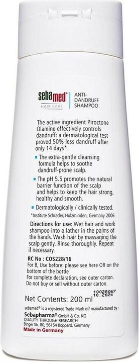 Sebamed Dermatological Shampoo 200ml (200 ml, Liquid shampoo)