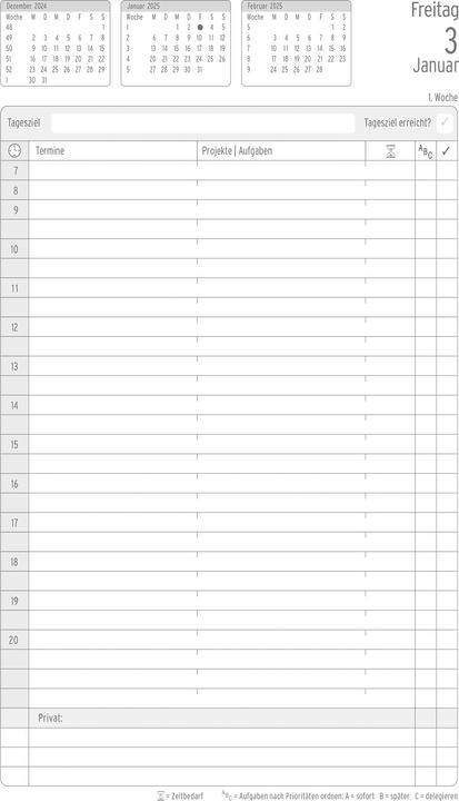 Actual product image Chronoplan Book calendar (A5, German)