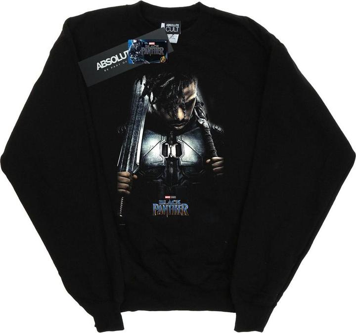 Black Panther Killmonger Poster Baumwolle Sweatshirt (XXL)