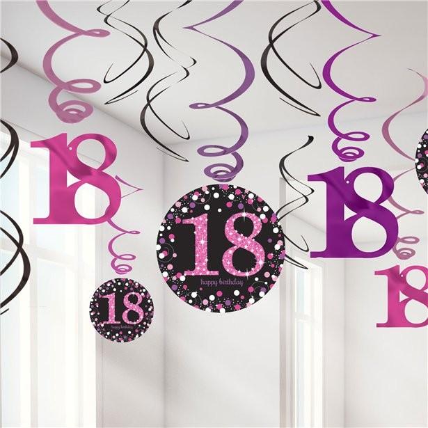 Image du produit Amscan Décorations 18 ans rose "Happy Birthday