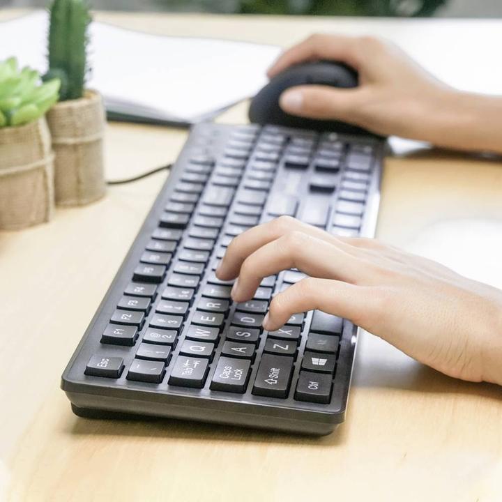 Actual product image Perixx PERIBOARD-117 P DE B PS2 Keyboard German, QWERTZ Black (DE, Cable)
