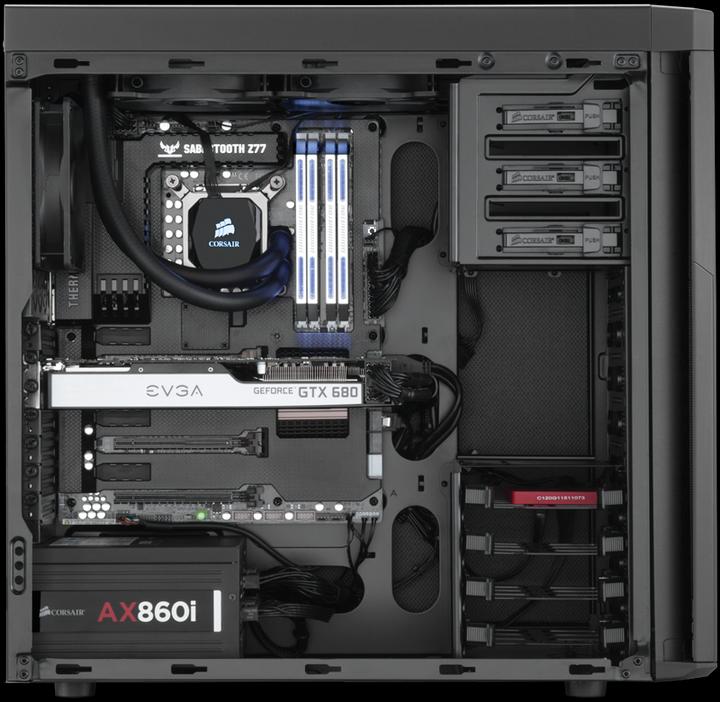 Actual product image Corsair Carbide 330R Blackout Edition (ATX, mATX, Mini-ITX, E-ATX)