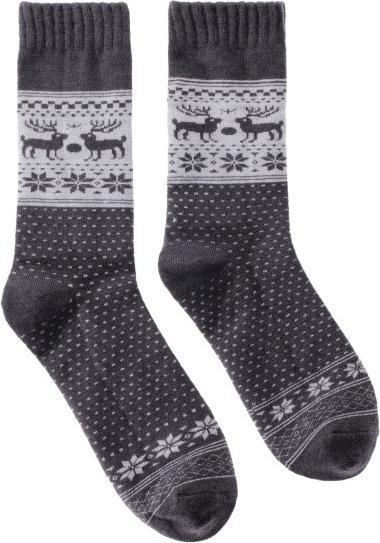 Immagine prodotto Snazzy Santa Calzini natalizi con renna in lana grigio scuro 41-47 di (41 - 47)