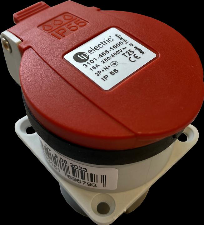 Image du produit PCE Prise de courant à contact de protection standard suisse T25 16A IP55 (rouge)