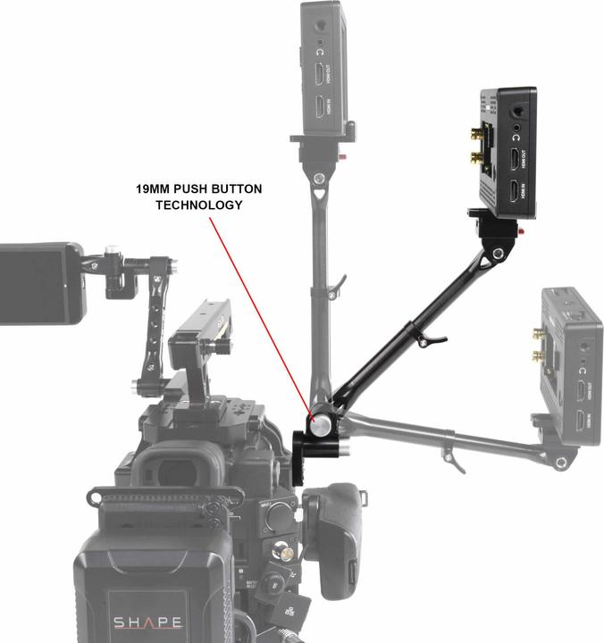 Immagine prodotto Shape Kit braccio magico a pulsante telescopico con piastra Delta Mini (Adattatore per stativo)