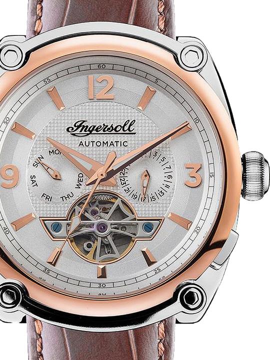 Actual product image Ingersoll 1892 Ingersoll I01103B The Michigan Automatic 45mm 5ATM (Skeleton watch, Analogue wristwatch, 45 mm)