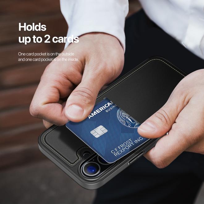 Produktbild Dux Ducis iPhone 16 Plus Case with card slot - Black (Apple iPhone 16 Plus)