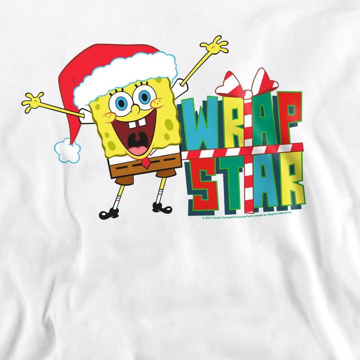 Immagine prodotto Spongebob Squarepants Wrap Star At Christmas Felpa Adulto Unisex (L)