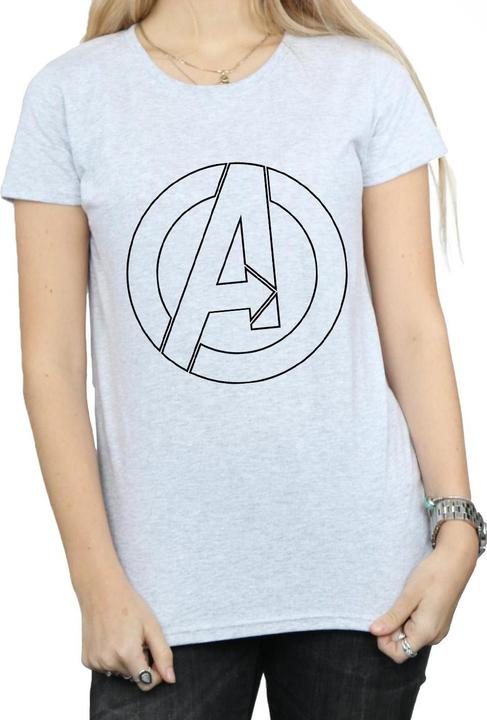 Immagine prodotto Marvel Maglietta Outline Logo Donna (XXL)