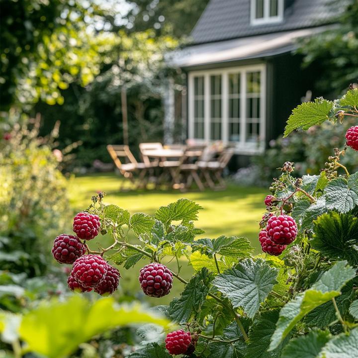 Actual product image Plant in a Box Rubus 'Tayberry' - blackberry and raspberry (25 cm)