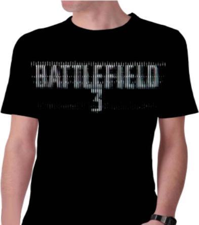 Actual product image Video Game Shirts Battlefield III Distortion Logo (S)